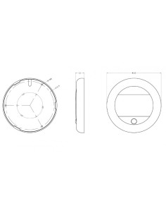 Plafón redondo 25 leds para iluminación interior 12/24V (12W) 2