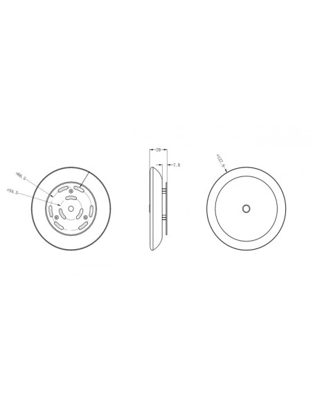 Plafón con dos funciones para iluminación interior 12/24V (6,5W), 121 leds, blanco y ámbar