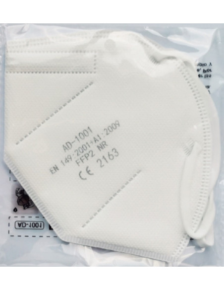 Mascarilla de protección FFP2 (EN149:2001+A1:2009), homologación europea CE