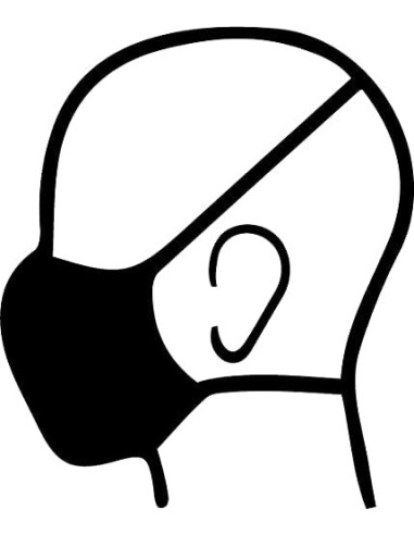 Mascarilla FFP2 blanca con sujeción a cabeza (fabricada en España)