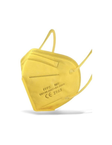 Mascarilla FFP2 con homologación CE, color amarillo