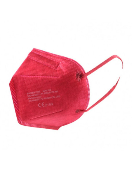 Mascarilla FFP2 con homologación CE, color rojo