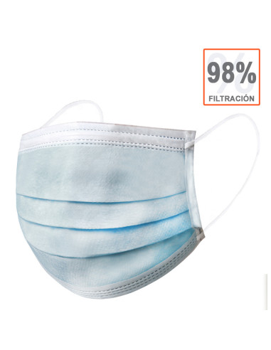 Mascarillas quirúrgicas tipo IIR, pack 50 uds