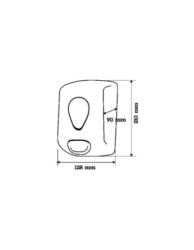 Dispensador de gel o jabón para pared, 900 ml.