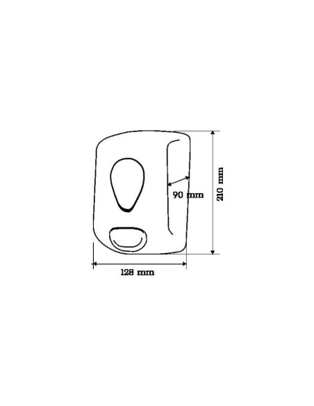 Dispensador de gel o jabón para pared, 900 ml.