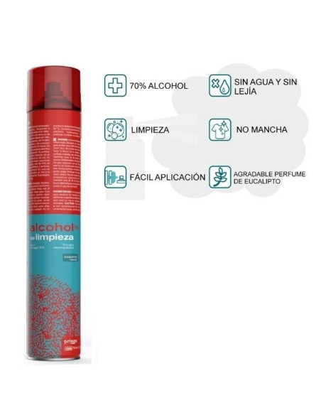 Spray Alcohol 70%, formato 750 ml.