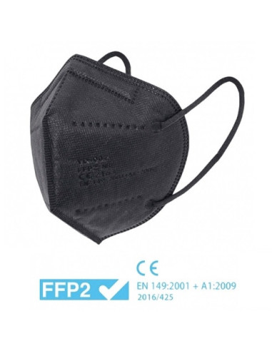 Mascarilla FFP2 con homologación CE, color negro