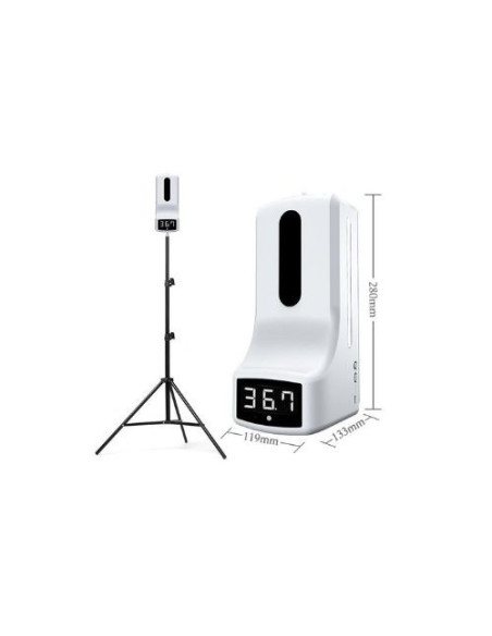 Dispensador automático de gel con medición de temperatura (incluye soporte)