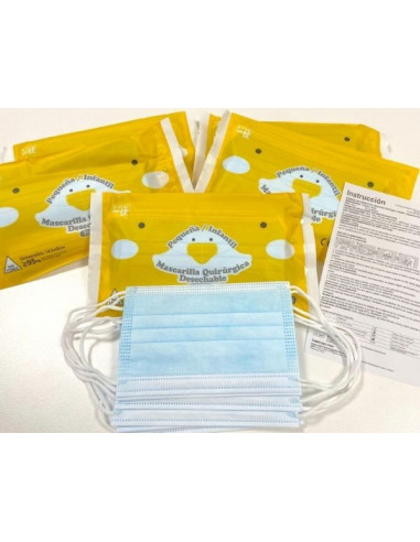 Mascarilla Quirúrgica infantil IIR Lisa