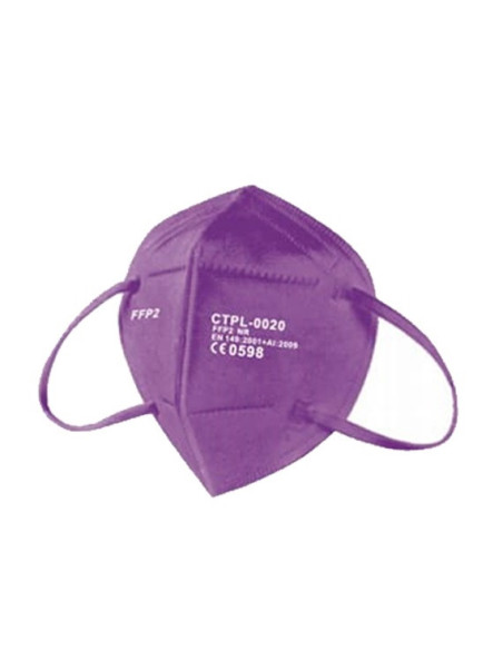 Mascarilla FFP2 homologada, color morado