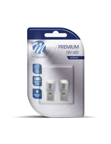 Jgo. Bombillas posición T10 1 Led Blanco 12V1W