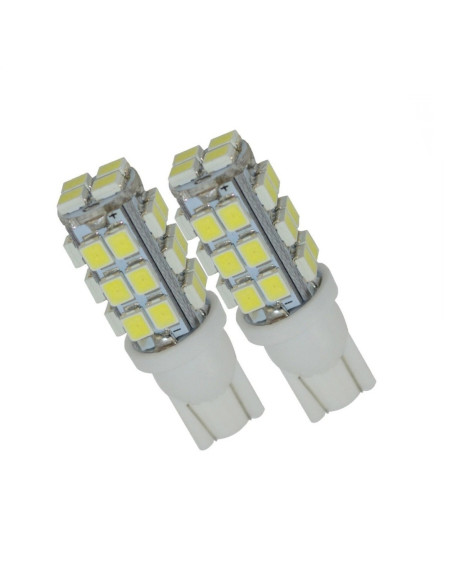 Jgo. Lámparas T10 28 Leds blancos