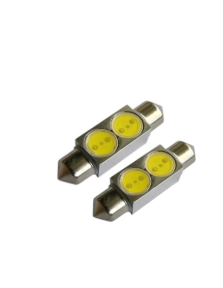 Jgo. Bombillas plafonier 42 mm. 2 leds blancos