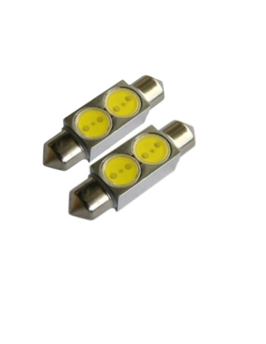 Jgo. Lámparas plafonier 36mm. 2 leds blancos