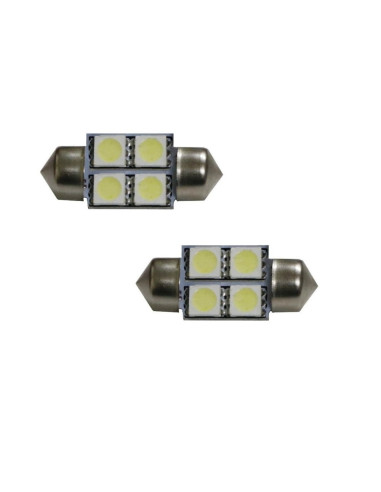 Jgo. Lámparas plafonier 36mm. 4 leds blancos