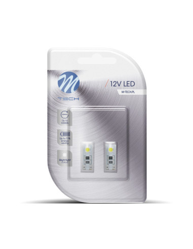 Jgo. bombillas posición T10 2 leds blancos CAN-BUS