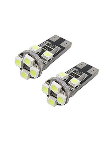 Jgo. Bombillas T10 CAN-BUS 8 leds blancos