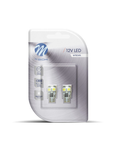 Jgo. Bombillas T10 CAN-BUS 4 leds blancos