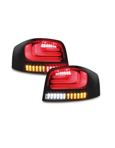 Pilotos led Audi A3 8P 03-08 negro ahum. DIN