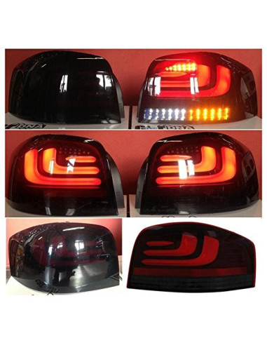 Pilotos led Audi A3 8P 03-08 negro ahum. DIN