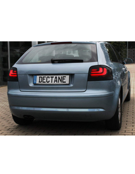 Pilotos led Audi A3 8P 03-08 negro ahum. DIN