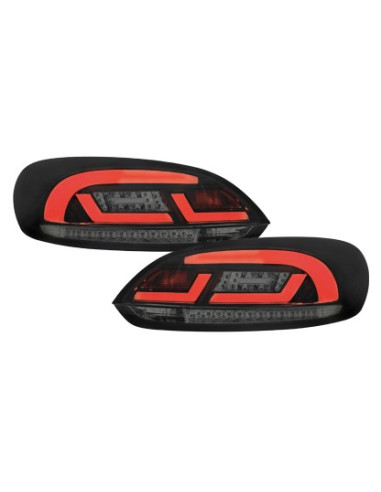 Luces traseras LED VW Scirocco 3 III 08-14 con intermitente dinámico negro / humo