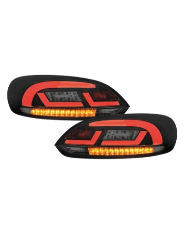 Luces traseras LED VW Scirocco 3 III 08-14 con intermitente dinámico negro / humo