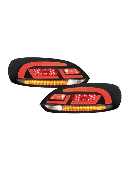 Luces traseras LED VW Scirocco 3 III 08-14 con intermitente dinámico negro / humo