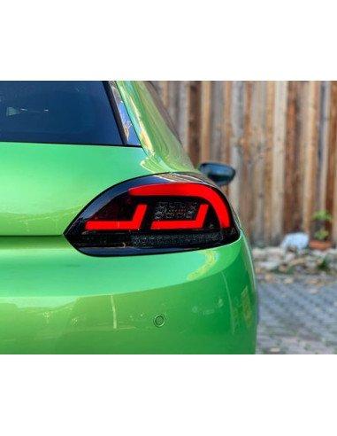 Luces traseras LED VW Scirocco 3 III 08-14 con intermitente dinámico negro / humo