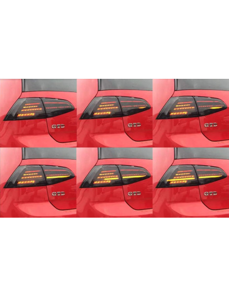 Pilotos LED VW Golf 7 VII 13-20 rojo/ahumado DIN