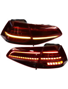 Pilotos LED VW Golf 7 VII 13-20 rojo/ahumado con intermitentes dinámicos