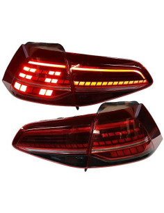 Pilotos LED VW Golf 7 VII 13-20 rojo/ahumado con intermitentes dinámicos 2