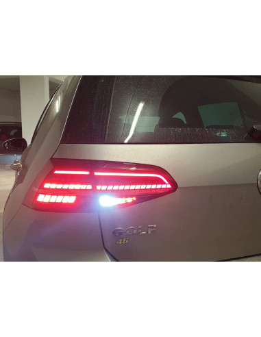 Pilotos LED VW Golf 7 VII 13-20 rojo/ahumado con intermitentes dinámicos