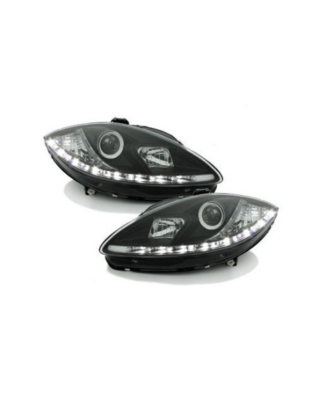 Faros delanteros con luz diurna para Seat León II 1P (2005 a 2009)