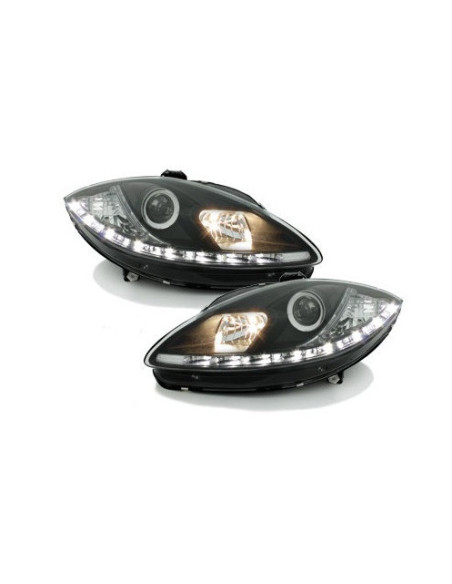Faros delanteros con luz diurna para Seat León II 1P (2005 a 2009)