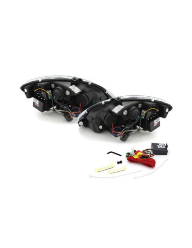 Faros delanteros con luz diurna para Seat León II 1P (2005 a 2009)