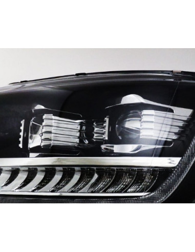 Faros delanteros con luz diurna LED VW T6 2015-19 (negros) con intermitente dinámico