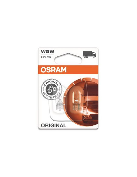¡Ilumina tu camino con la bombilla halógena Osram 2845-02B W2,1x9,5d 24V 5W W5W! ? ¡Consíguela en AutoAcc.es y mantén tu vehícul
