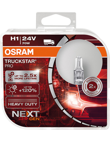TRUCKSTAR PRO NEXT GENERATION: Lámparas Halógenas para Camiones con 120% Más Luminosidad y Alta Durabilidad