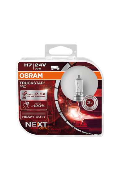¡Ilumina tu camino con las bombillas halógenas Osram TRUCKSTAR PRO NextGen +120%! ? ¡Mejora la visibilidad en la carretera!