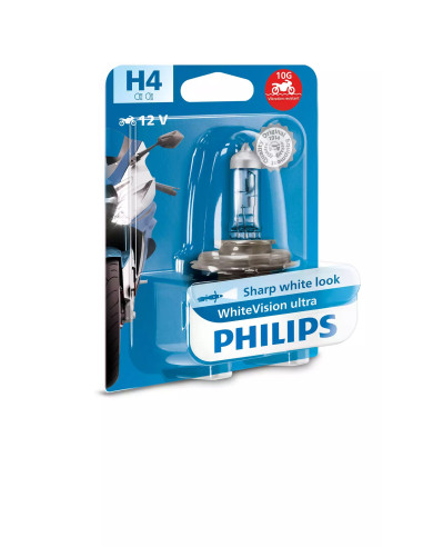 Transforma tu conducción nocturna: Lámpara halógena Philips WhiteVision Ultra con luz blanca intensa