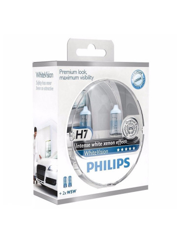 Philips - Estuche H7 WhiteVision 12V55W
