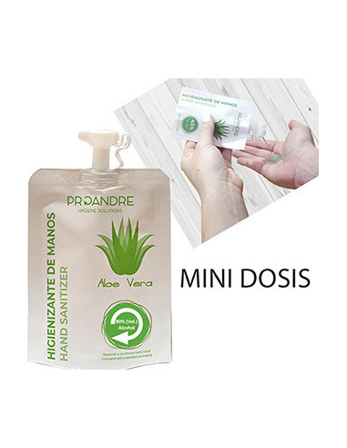 Mini-dosis de gel hidrocalcohólico "DOYPACK" 35 ml. (80%)