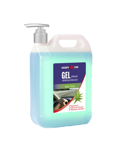 Gel Hidroalcohólico-autosecante de manos  5 litros (70%) Fragancia Aloe Vera