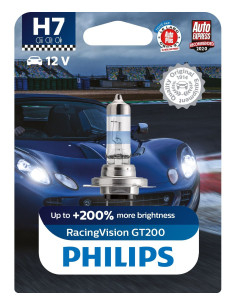 Philips H7 RacingVision GT200 – Bombilla 12V 55W alta luminosidad 2