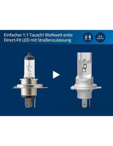 ? Philips Ultinon Boost Gen2 H4 LED – +300 % brillo – ¡Cámbialas ya!